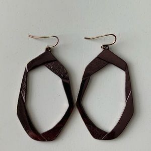 The Limited metallic abstract earrings